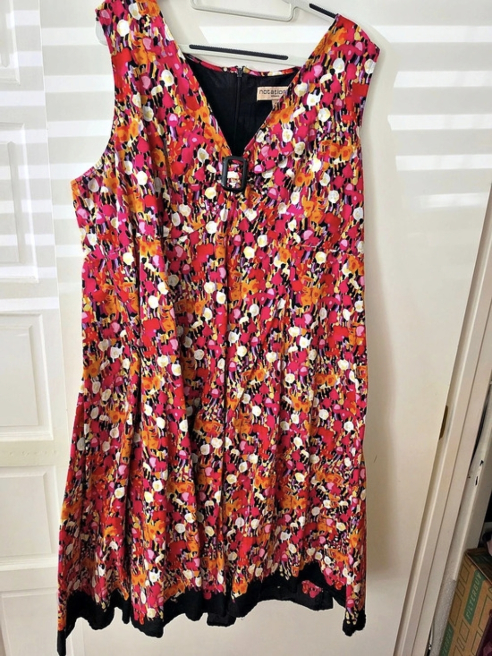 notations Floral Mini Dress in Pink & Orange Size 3X Like New